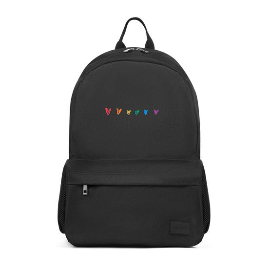 Mochila Pop - Corações Arco-Íris com Nome Mochila Pop - Corações Arco-Íris com Nome