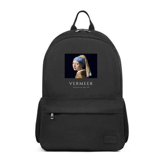 Mochila Pop Preta - Vermeer - Moça com o Brinco de Pérola