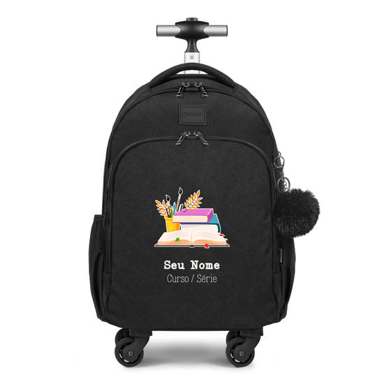 Mochila de Carrinho 4 Rodas Fun - Áreas de Estudo