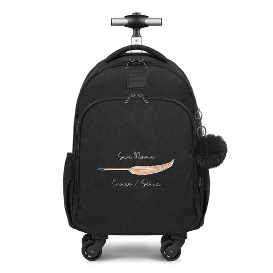 Mochila de Carrinho 4 Rodas Fun - Caneta Pena