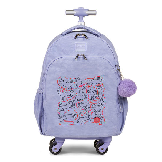 Mochila de Carrinho 4 Rodas Fun - Gatinhos - Novelo de Lã
