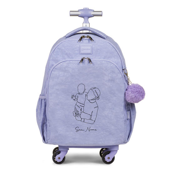 Mochila de Carrinho 4 Rodas Fun - Mãe - Arte Linhas