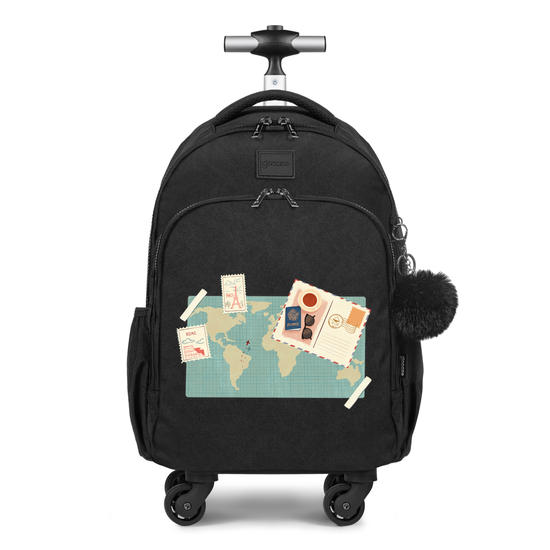 Mochila de Carrinho 4 Rodas Fun - Mapa com Postal