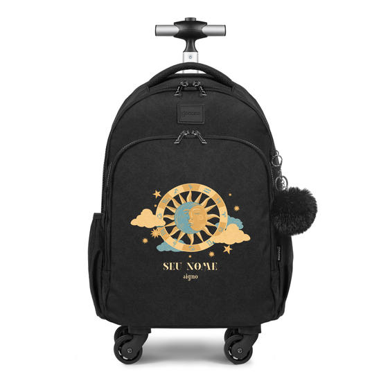 Mochila de Carrinho 4 Rodas Fun - Sol e Lua Horóscopo