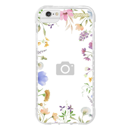 Capinha para celular  Moldura de Flores - Picture