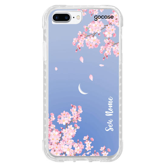 Capinha para celular Moon and Flowers