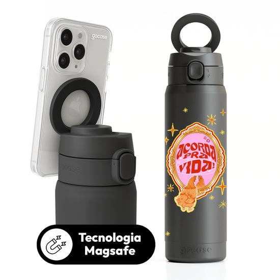 Garrafa Térmica Magsafe + Ebook - Marcia Sensitiva - Acorda pra Vida!