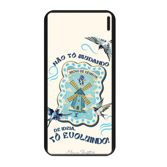 Carregador Portátil Fast Charge - Marcia Sensitiva - Signo de Ar - Gêmeos