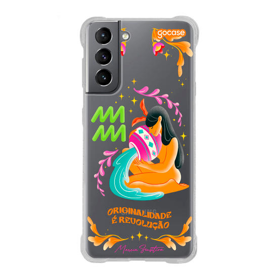 Capinha para celular  Marcia Sensitiva - Signos - Aquário