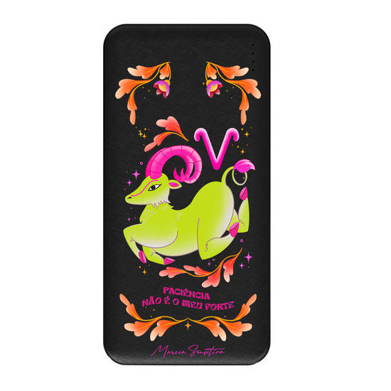 Carregador Portátil Fast Charge - Marcia Sensitiva - Signos - Áries