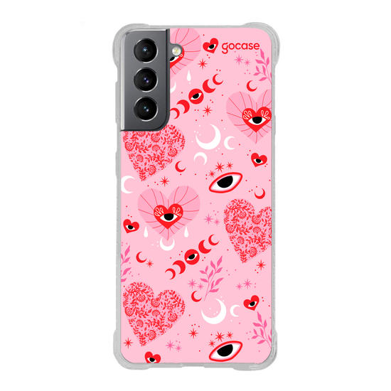 Capinha para celular  Mystic Pink Hearts