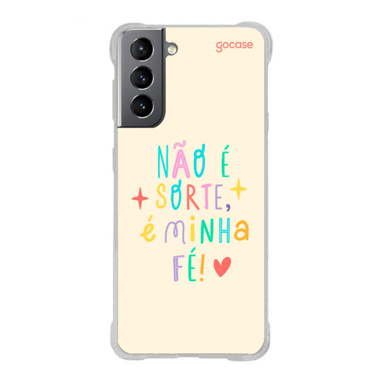 Capinha para celular  Não é sorte, é minha fé!