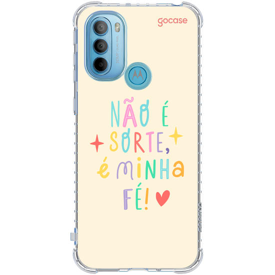Capinha para celular  Não é sorte, é minha fé!
