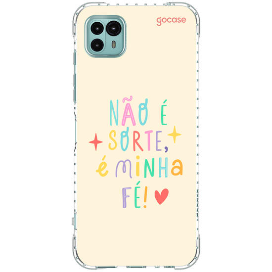 Capinha para celular  Não é sorte, é minha fé!