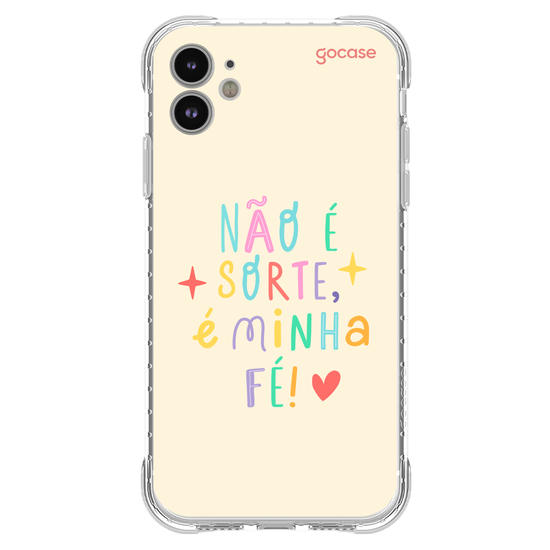 Capinha para celular  Não é sorte, é minha fé!