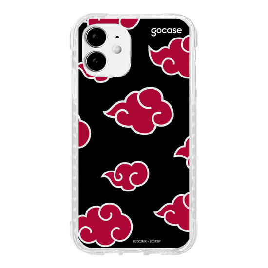 Capinha para celular iPhone 12 Mini Naruto - Nuvens Akatsuki - Gocase