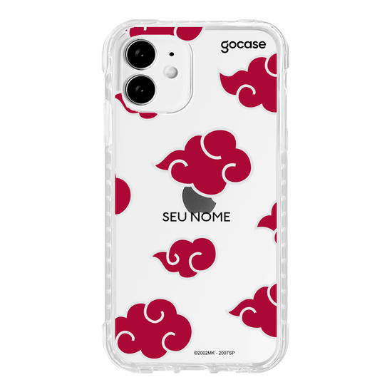 Capinha para celular Samsung Galaxy A10s Naruto - Nuvens Akatsuki