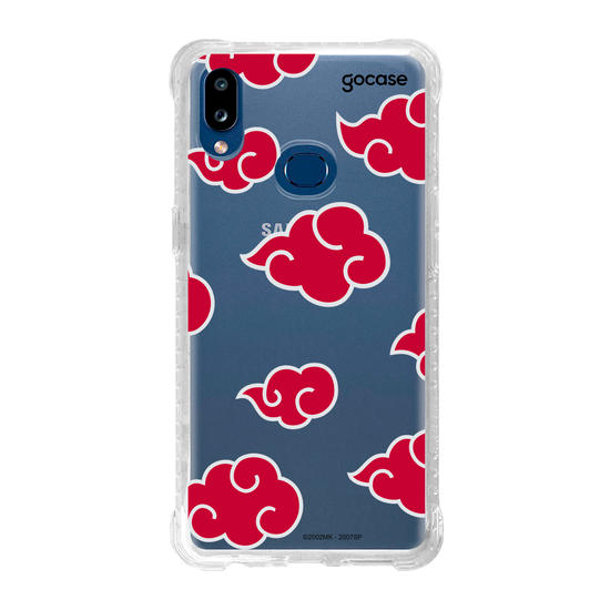 Capinha para celular Samsung Galaxy A10s Naruto - Nuvens Akatsuki