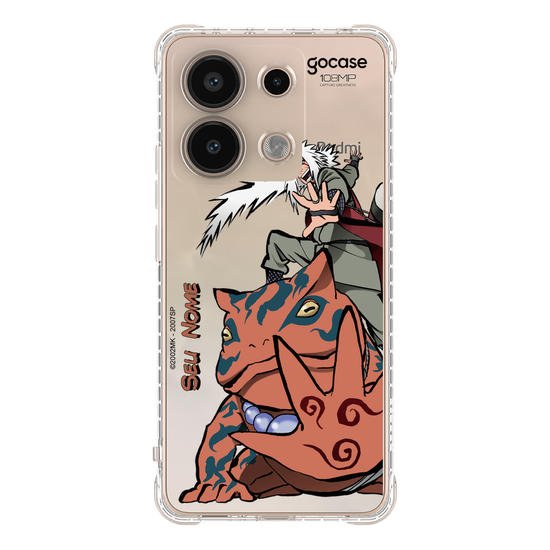 Capinha para celular Naruto - Jiraya e Gamakichi