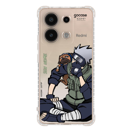 Capinha para celular Naruto - Kakashi e Pakkun