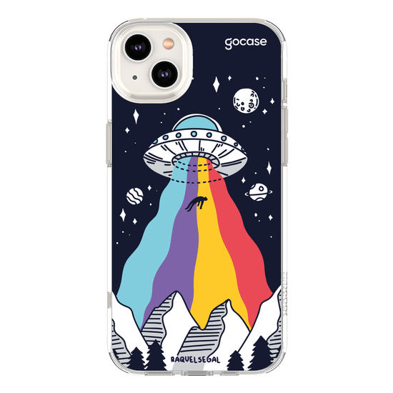 Capinha para celular Nave Arco-íris
