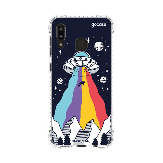 Capinha para celular Nave Arco-íris