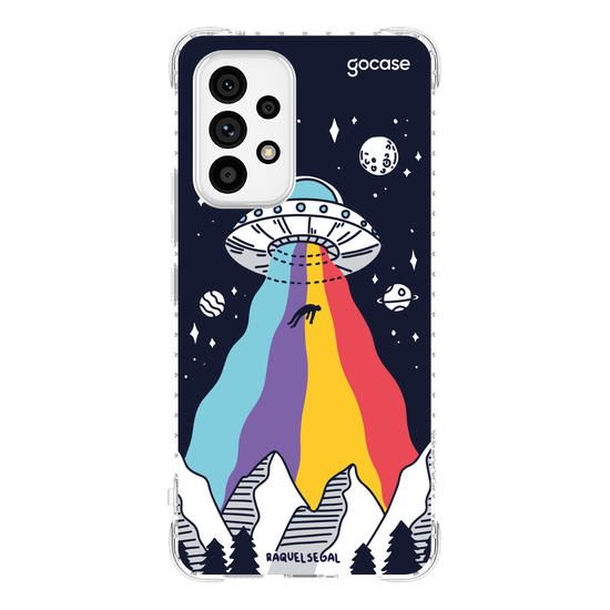 Capinha para celular Nave Arco-íris