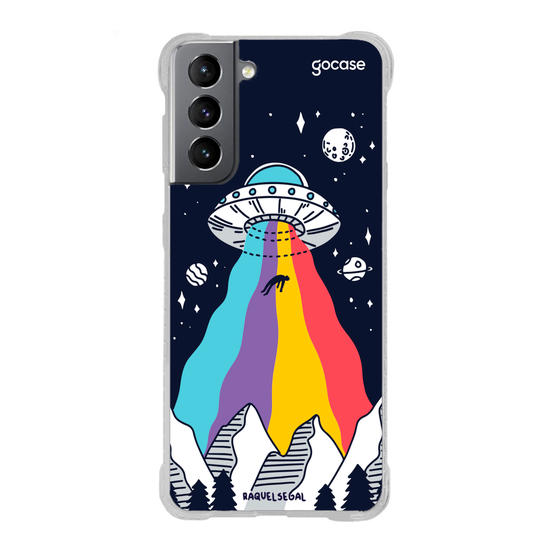 Capinha para celular Nave Arco-íris