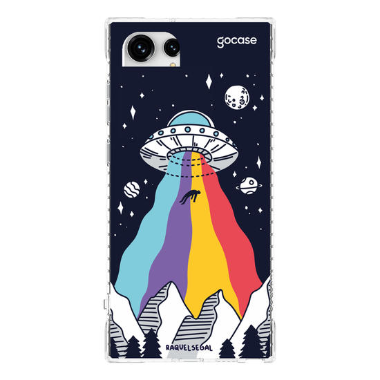 Capinha para celular Nave Arco-íris