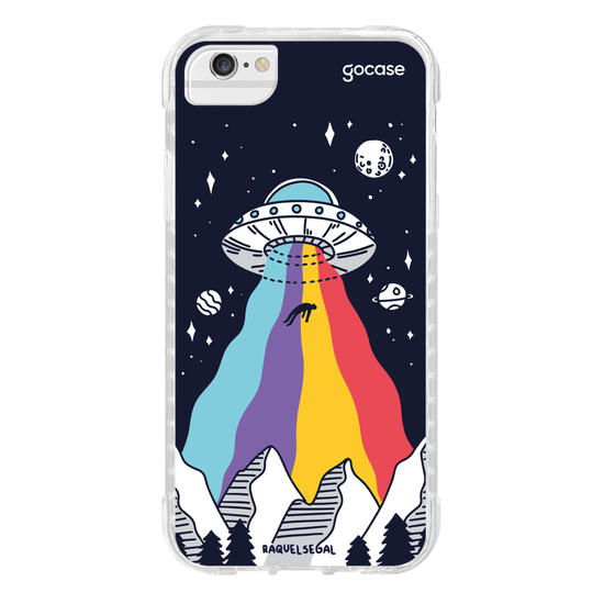 Capinha para celular Nave Arco-íris