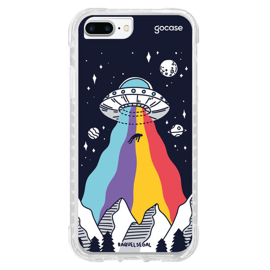 Capinha para celular Nave Arco-íris