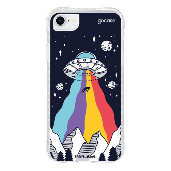 Capinha para celular Nave Arco-íris