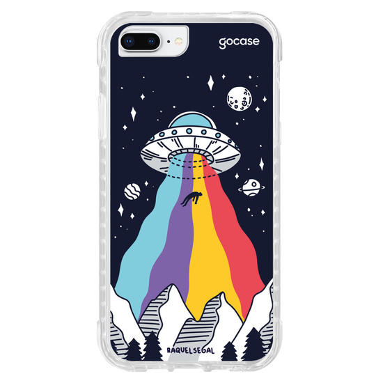Capinha para celular Nave Arco-íris