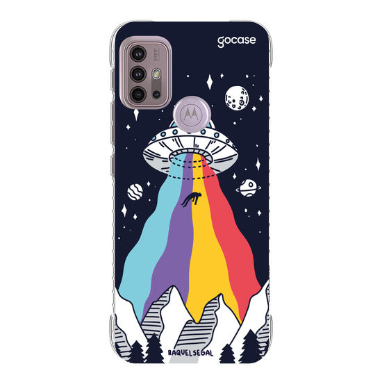 Capinha para celular Nave Arco-íris