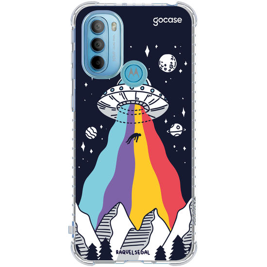 Capinha para celular Nave Arco-íris