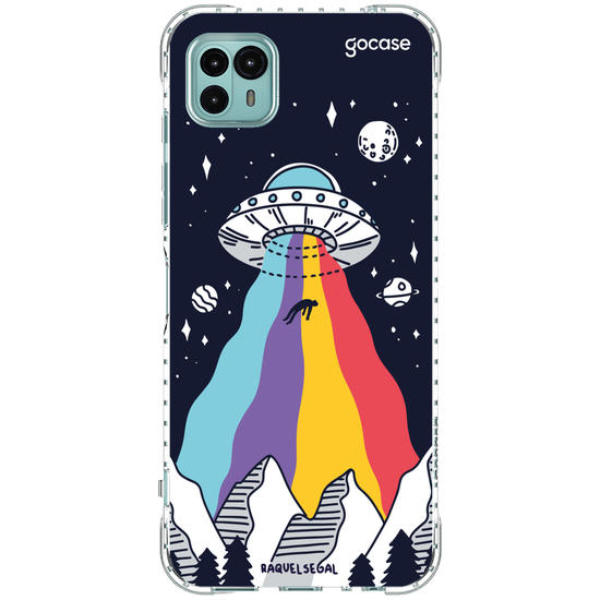 Capinha para celular Nave Arco-íris