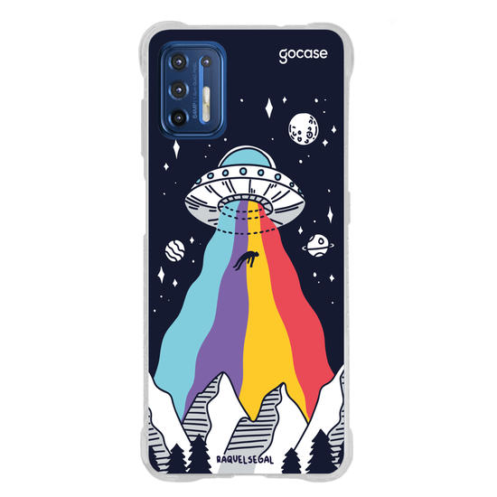 Capinha para celular Nave Arco-íris