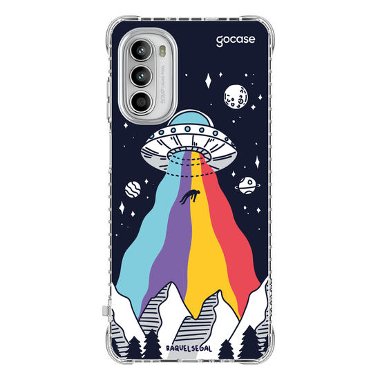 Capinha para celular Nave Arco-íris