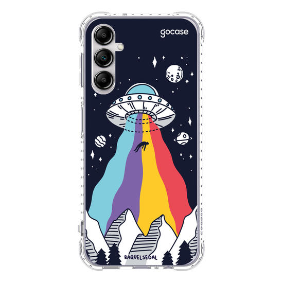 Capinha para celular Nave Arco-íris