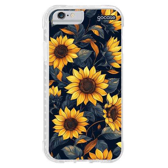Capinha para celular  Navy Blue Sunflower Pattern Capinha para celular  Navy Blue Sunflower Pattern
