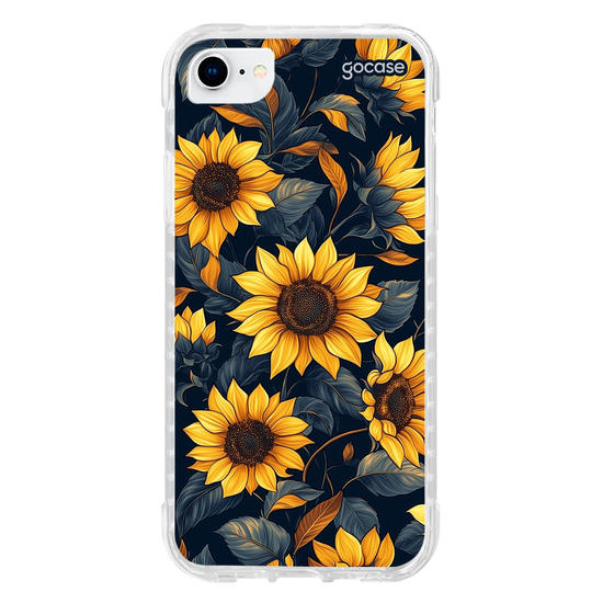 Capinha para celular  Navy Blue Sunflower Pattern