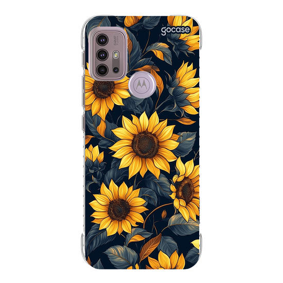 Capinha para celular  Navy Blue Sunflower Pattern