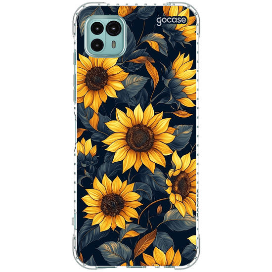 Capinha para celular  Navy Blue Sunflower Pattern