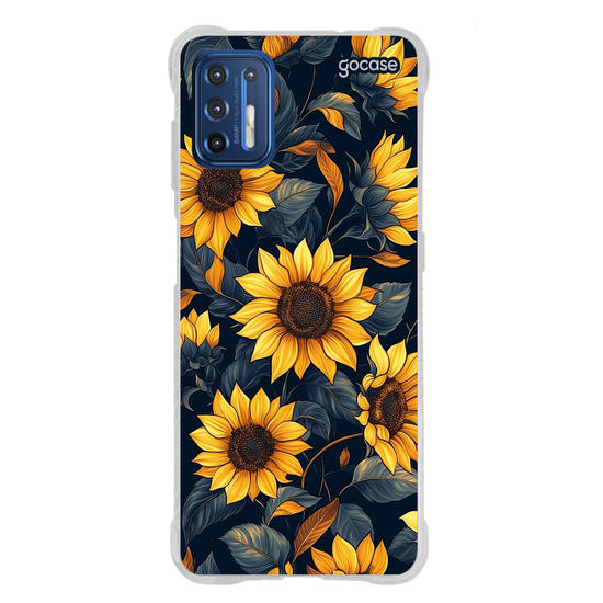 Capinha para celular  Navy Blue Sunflower Pattern