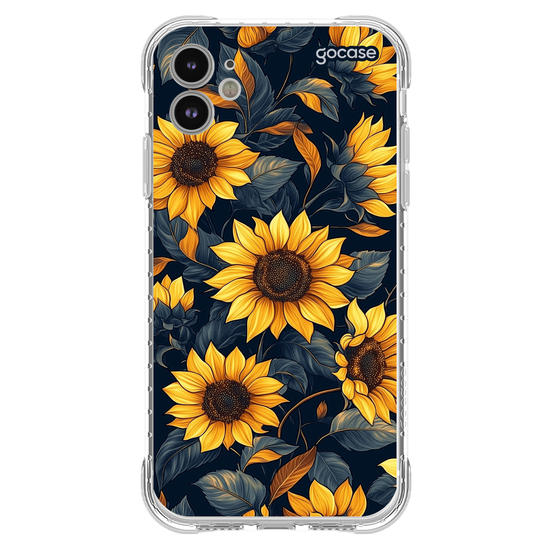 Capinha para celular  Navy Blue Sunflower Pattern