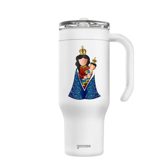 Copo Térmico Life + Ebook -  Nsa. Sra. de Nazaré - Minimalista