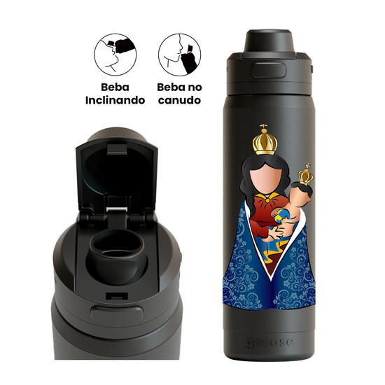 Garrafa Térmica Flip Pro -  Nsa. Sra. de Nazaré - Minimalista