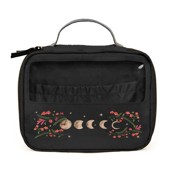Necessaire Makeup Double - Fases da Lua entre Flores