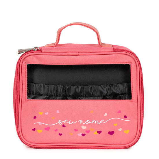 Necessaire Makeup Double - Corações Flutuantes