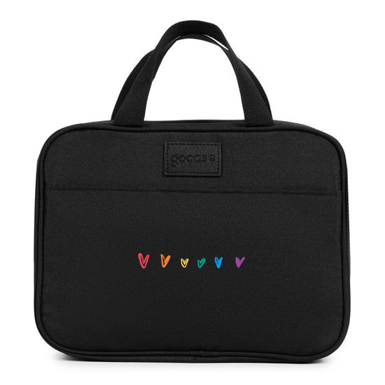 Necessaire Voyage - Corações Arco-Íris com Nome